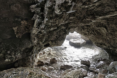 Rock formations in cave