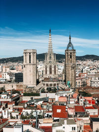 Aerial view of buildings in city