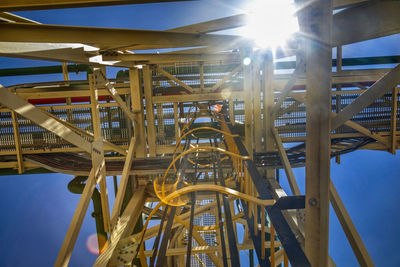 Low angle view of ferris wheel against sky