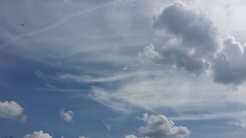 Low angle view of cloudy sky
