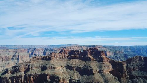 Scenic view of rocky mountains at grand canyon national park against sky