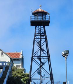 Low angle view of lighthouse against sky