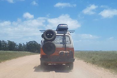 View of vehicle on road