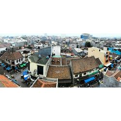 High angle shot of townscape