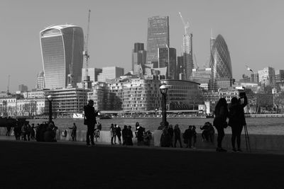 View of skyscrapers in city