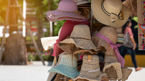 Hats for sale at market