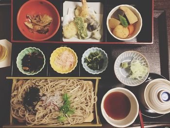 Close-up of food served in plate