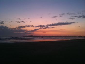 Scenic view of sea at sunset