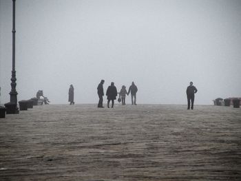 Tourists at night