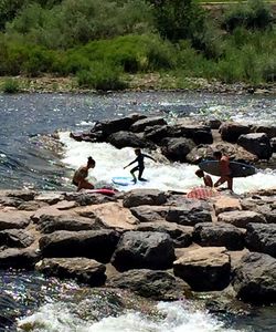 People enjoying in water