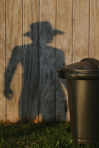 Shadow of man on wall