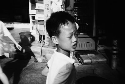 Portrait of boy looking at camera