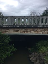 Railway bridge against sky