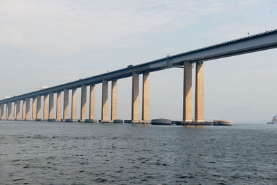 Bridge over sea against sky