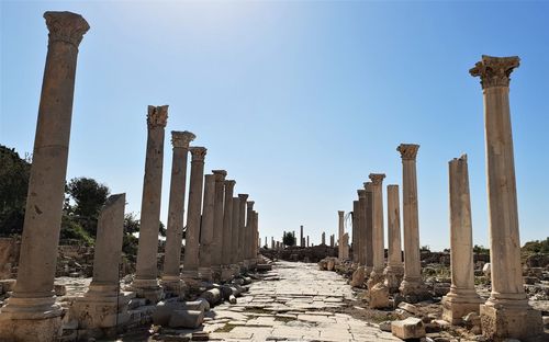 Panoramic view of historical building against clear sky