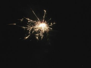 Low angle view of firework display