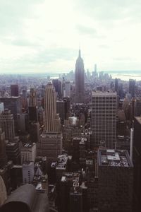 Low angle view of empire state building