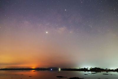 Scenic view of sky at night