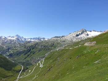 Scenic view of swiss alps against sky