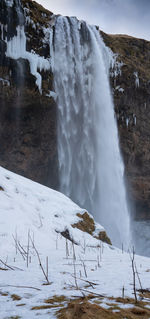 Scenic view of waterfall