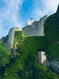 Low angle view of castle against sky