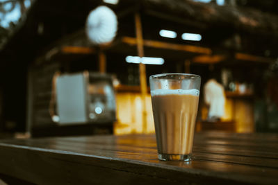 Close-up of drink on table