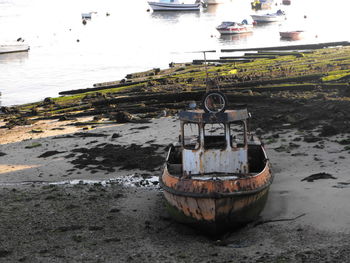 Boats in harbor