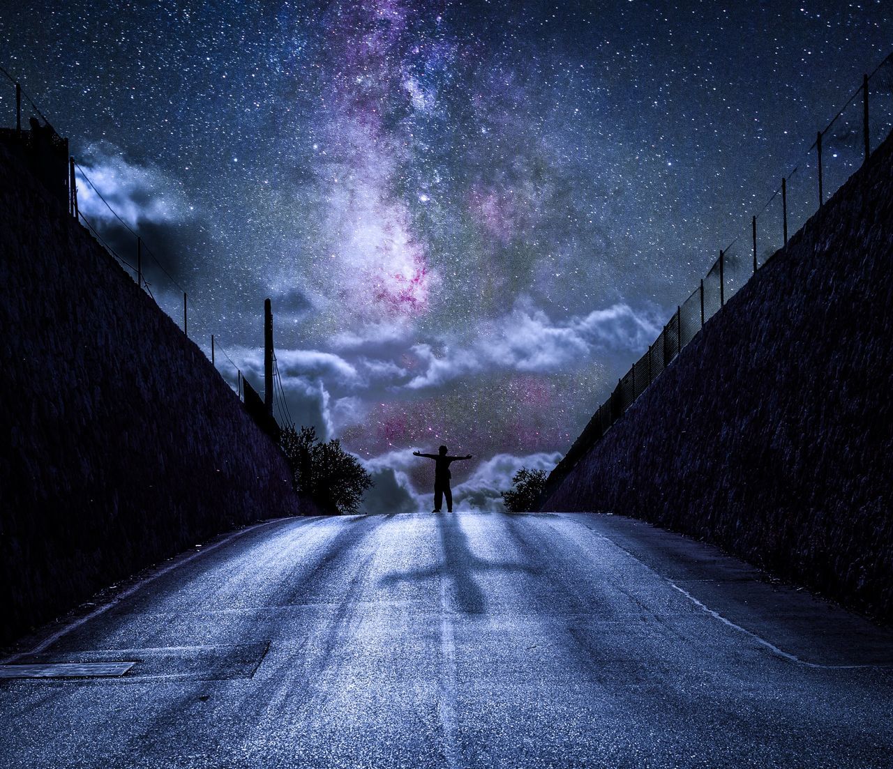 star - space, space, astronomy, night, sky, galaxy, one person, milky way, the way forward, beauty in nature, one man only, people, nature, adults only, outdoors, only men, adult