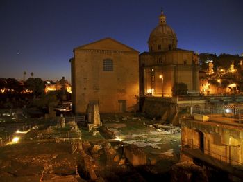 View of church at night