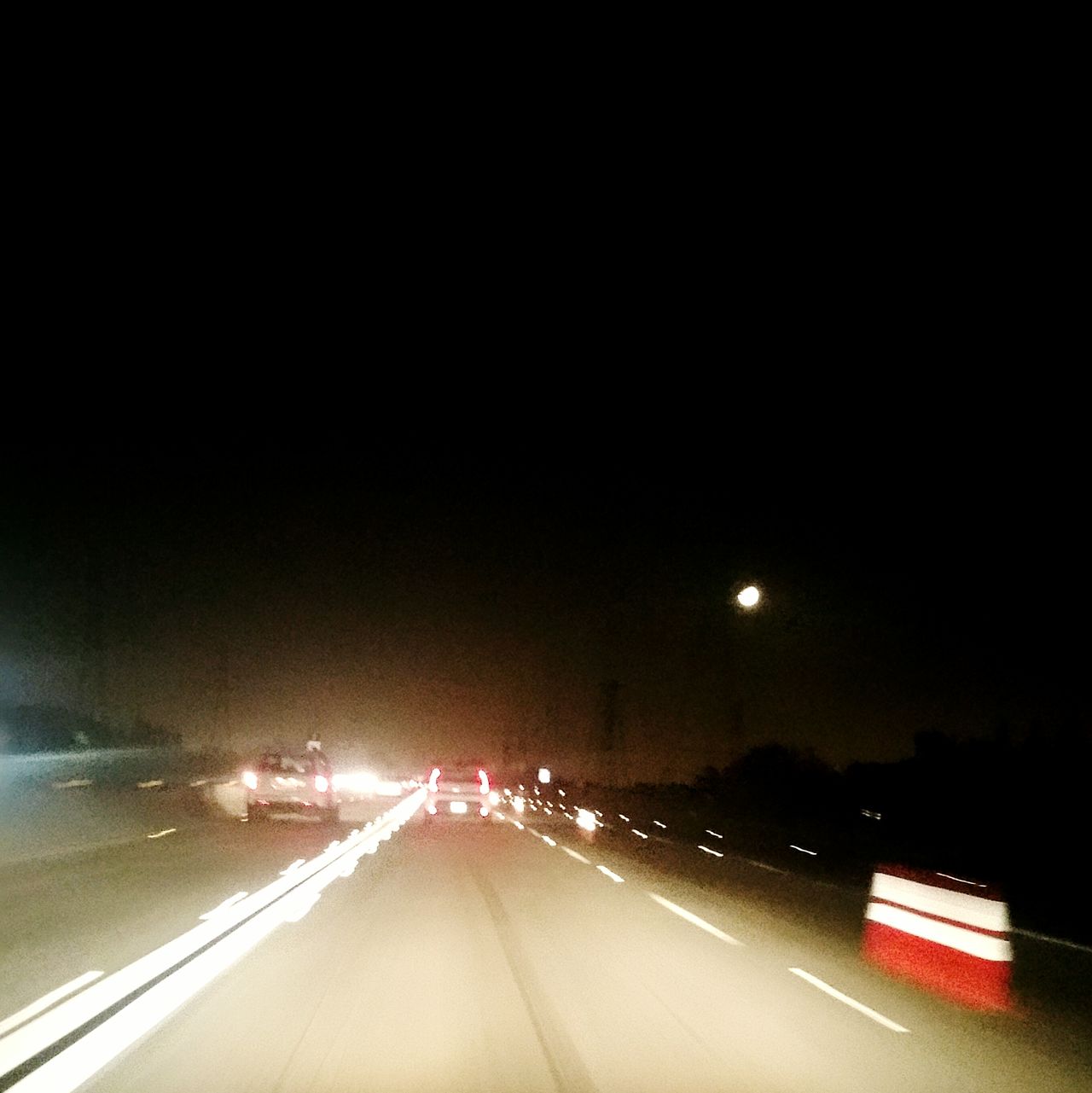 Quiet freeway at night