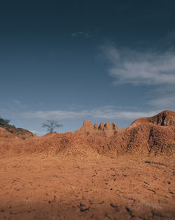 Scenic view of desert against sky