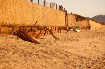 Panoramic view of beach against sky