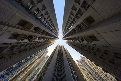 Low angle view of buildings in city