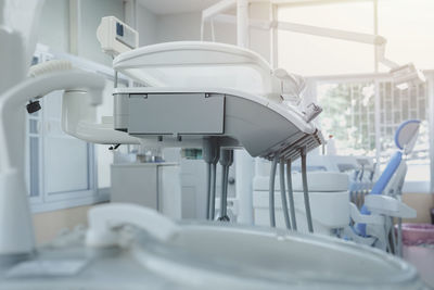 Close-up of dental equipment