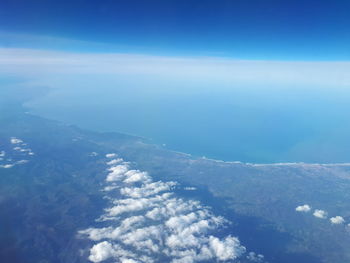 Aerial view of sea against sky