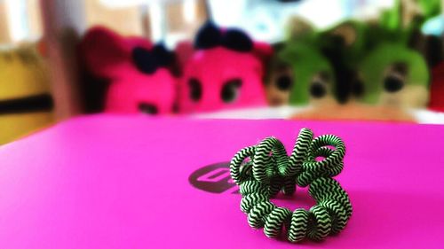 Close-up of pink butterfly