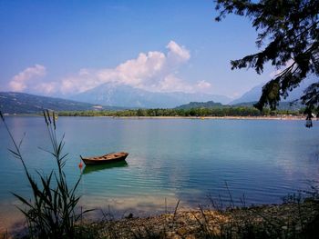 Scenic view of calm lake