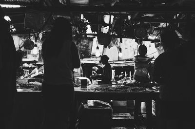 Group of people in restaurant