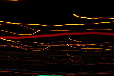 Light trails at night
