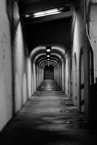 Empty corridor in building