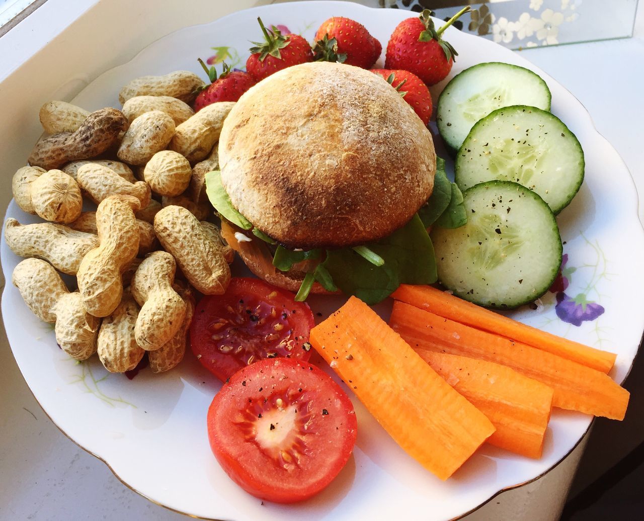 food and drink, food, indoors, freshness, high angle view, close-up, plate, ready-to-eat, indulgence, temptation, meal, serving size, no people, tray, sausage, snack, served