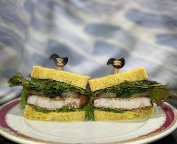 Close-up of dessert in plate