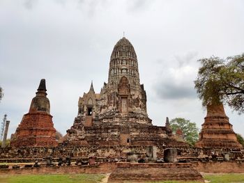 Old temples in ayutthaya, thailand, old brick mortar