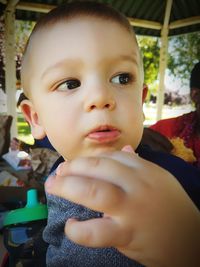 Portrait of cute baby girl