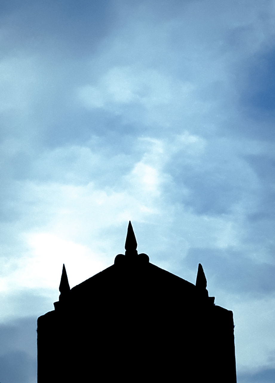 LOW ANGLE VIEW OF SILHOUETTE TEMPLE AGAINST SKY