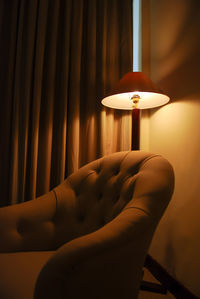 Close-up of illuminated lamp