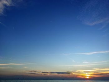 Low angle view of sky during sunset