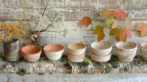 Potted plant on table