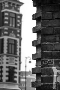 Low angle view of buildings in city