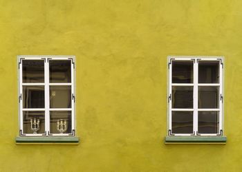 Full frame shot of yellow wall of building